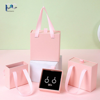 Boîte à bijoux recyclable haut de gamme, boîte à bijoux personnalisée adaptée aux bracelets et colliers peut être personnalisée avec logo et retrait à la main