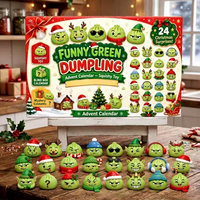 Jouet Squishy Créatif en TPR en forme de Boulette, Boîte Mystère, Calendrier de l'Avent, Cadeau de Noël, Jouet Anti-Stress à Presser