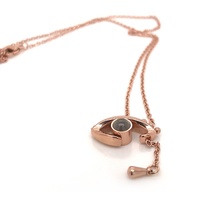 Collar con Colgante de Proyección en Oro Rosa Estilo Europeo y Americano, Te Amo