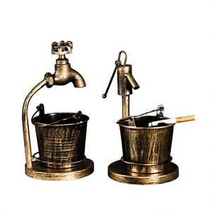 Cendrier décoratif créatif de style rétro en fer forgé vieilli, pièce élégante et tendance d'inspiration européenne <span class=keywords><strong>pour</strong></span> salons chinois - Product Image 1