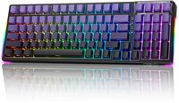 Teclado Mecánico Inalámbrico OEM ODM, Color Morado, Tamaño Completo, para Juegos, Tri-Modo, Bluetooth, 2.4G, USB-C, 8000mAh, Retroiluminación RGB, Programable