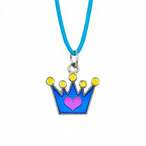 สร้อยคอแฟชั่นเปลี่ยนสีได้ น่ารัก หลากสี ทำจากโลหะผสมสังกะสี พร้อมจี้รูปมงกุฎ ของขวัญสุดเพอร์เฟกต์ - Product Image 1
