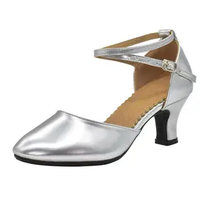 Zapatos de baile latino para mujer, Calzado cómodo y suave, flexible, de color sólido