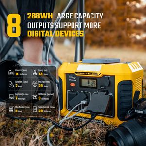 太陽エネルギーシステム330Wリチウムロンポータブル発電所商業ラップトップハウスホーム屋外キャンプ - Product Image 4