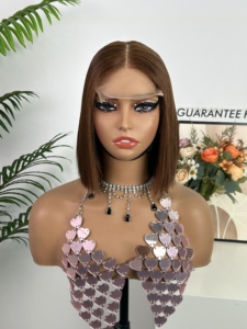 วิกผมบ๊อบแบบปิดหน้าผาก SDD 5*5  ผมแท้ 100%  สีผสม  ไม่ต้องใช้กาว  แบบตรง - Product Image 4