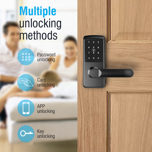 Te'an Khóa cửa kỹ thuật số thông minh Wifi ứng dụng Tương Thích Mạng điện xử lý thẻ đòn bẩy mật khẩu đám mây lưu trữ dữ liệu nhôm - Product Image 2