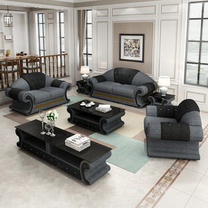 R3012 Home Living muebles Romm juego de sofás de cuero blanco y negro 1 + 2 + 3 - Product Image 6