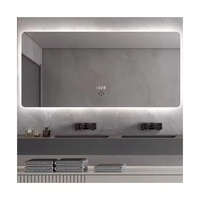 Miroir de salle de bain moderne éclairé, à fixation murale, pour la maison et l'hôtel, avec capteur intelligent et rétroéclairage, directement de l'usine