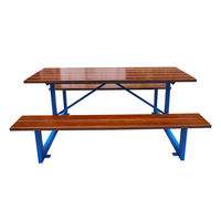 Table de pique-nique en bois commerciale extérieure de 6 pieds 8 pieds avec banc table à manger extérieure de restaurant table basse de patio de jardin