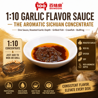 Sauce aromatisée à l'ail pour poisson grillé et fruits de mer |   Sauce de cuisson riche en ail, usage 1:10, vente en gros, OEM