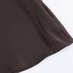 KAR&OT ZA 2025 Nuova Collezione Invernale: Abito <span class=keywords><strong>Corto</strong></span> <span class=keywords><strong>a</strong></span> Collo Alto con <span class=keywords><strong>Maniche</strong></span> <span class=keywords><strong>Lunghe</strong></span> e Dettaglio Plissettato in Raso 9736332 - Product Image 6