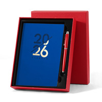 Coffret Cadeau de Luxe Personnalisable Entreprise pour Hommes : Calendrier, Carnet et Stylo Imprimés, Idéal pour la Fête des Pères et Anniversaires