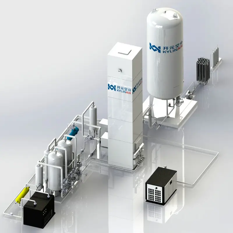 50-500Nm3/std. kryogene Lufttrennereinheit medizinischer industrieller Gebrauch Gas- und Flüssigsauerstoffproduktionsanlage Stickstoffproduktion