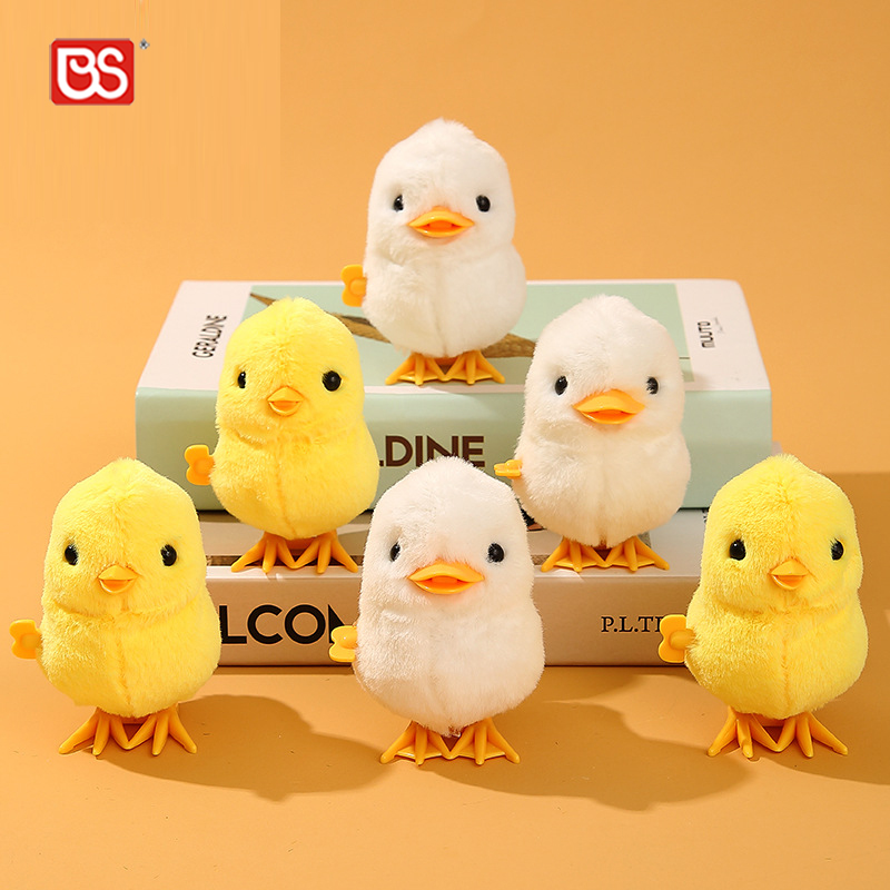 Игрушка BS Новинка 12 шт. 9 см курица и утка плюшевые мягкие заводные Пружинные заводные жестяные игрушки с витриной