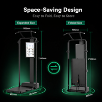 Miroir interactif intelligent compact FRS avec logo personnalisé, équipement sportif, système de salle de sport commercial tout-en-un, moteur 1500W