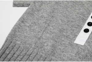 <span class=keywords><strong>2026</strong></span>年夏季女士时尚拼布套装短袖单排扣上衣中长裙女式针织两件套 - Product Image 6