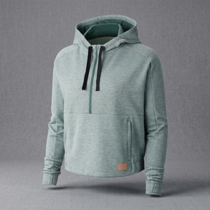 Sudadera con Capucha Larga de Invierno para Mujer, Transpirable, Ecológica, de Alta Calidad, con Cierre y Logotipo Personalizado, Talla Grande, con Cuello con Capucha y Diseño a Cuadros - Product Image 3