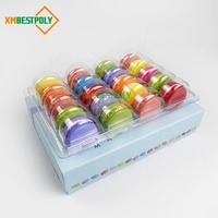 Boîtes cadeaux rigides en carton pour macarons, biscuits, chocolats, gâteaux, emballages en papier pour desserts, luxe élégant personnalisé, 20 paquets