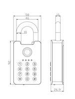 Cadenas intelligent numérique étanche IP65 avec empreinte digitale, code, application téléphonique Tuya BLE pour sacs, bagages, camions, casiers et valises