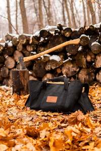 Porte-bûches en toile cirée durable, échantillon gratuit, sac de transport robuste pour foyer, sac de transport pour bois lourd - Product Image 2