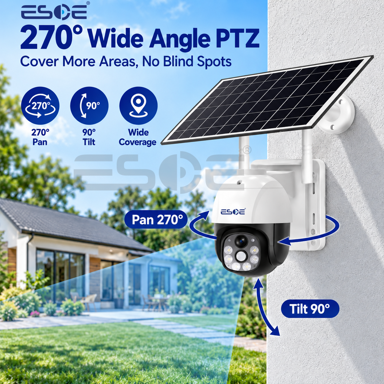 V380 Pro 3MP 4G WIFI Low Power CCTV Solar Camera Two Way Audio Human Motion Detection H.265 For Outdoor Indoor CCTV Solar Camera · image 2