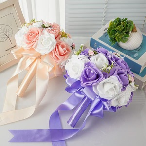 Bouquet de Mariage Haut de Gamme pour Demoiselles d'Honneur, Fleurs à Tenir à la Main, Accessoires de Robe de Mariée V15 - Product Image 3