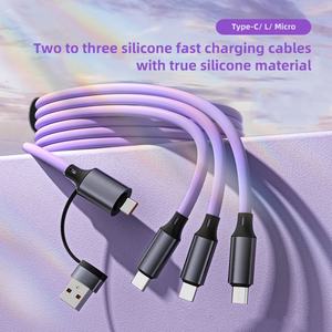 Câble de charge rapide 2-en-3 120W à prix d'usine, universel USB Type C, pour smartphone - Product Image 2