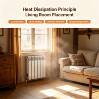 Radiateur silencieux en aluminium moulé sous pression, convecteur d'eau sans bruit pour chambre et crèche