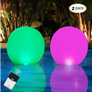 Inflatable Color Changing Led <b>Pool</b> Ball <b>Light</b> 14 Inch With Solar Rechargeable Battery Waterproof For Outdoor Garden Party - Product Image 5