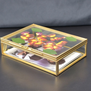 Emballage de photographe de luxe personnalisé 10x15 photo fait <span class=keywords><strong>à</strong></span> la main <span class=keywords><strong>verre</strong></span> <span class=keywords><strong>laiton</strong></span> <span class=keywords><strong>boîte</strong></span> <span class=keywords><strong>à</strong></span> <span class=keywords><strong>bijoux</strong></span> rectangle doré vintage mariage mariée cadeau - Product Image 1