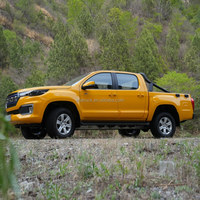 Pick-up électrique chinois Foton Tunland d'occasion, diesel, 4x4, avec cage pour chien, double cabine, petit rayon de braquage, et accessoires.