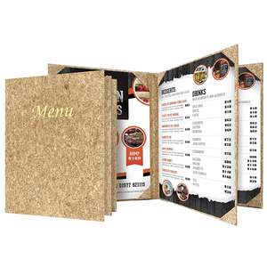 Menú de Cócteles a Precio de Fábrica con Esquinas Reforzadas, Menú de Comedor Fino Personalizado, Cubiertas de Menú de 4 Páginas para Restaurante - Product Image 2