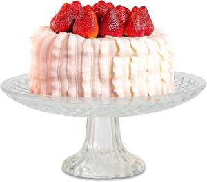 Vente en gros d'usine <span class=keywords><strong>de</strong></span> porte-gâteaux en <span class=keywords><strong>verre</strong></span> bon marché Assiette en <span class=keywords><strong>verre</strong></span> Ensemble d'assiettes <span class=keywords><strong>de</strong></span> présentation sur <span class=keywords><strong>pied</strong></span> Support à gâteau <span class=keywords><strong>de</strong></span> 6, 7, 8, 9 et 10 pouces pour mariage et fête à la maison - Product Image 1