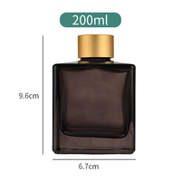 Bouteilles en verre vides pour diffuseur à bâtonnets, avec logo personnalisé, rechargeables, pour eau parfumée, 50ml 100ml 150ml 200ml 500ml, avec couvercle en bois