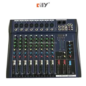 RIY Amplifier Mixer Audio Digital, Konsol Suara Gema Audio DSP 8 Saluran Profesional Kualitas Tinggi CT80