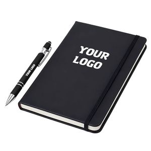 Sy038 Wholesale Logo <b>Diary</b> Notepad Printed Brand <b>A5</b> Journal Promotion Custom Pu Student Notebook With Pen Holder - Product Image 1