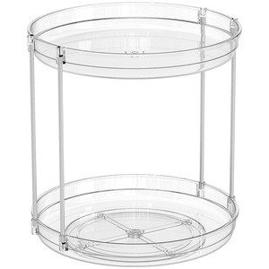 Plateau rotatif de rangement pour épices de cuisine Cheng, étagère ronde en plastique pour bouteilles d'assaisonnements, usage domestique - Product Image 4