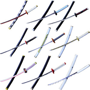 Cosplay Demon Slayer aleación juguete espada Demon Slayer espada <span class=keywords><strong>de</strong></span> Metal, tamaño grande Anime samurái espada <span class=keywords><strong>la</strong></span> hoja del fantasma 26cm - Product Image 1