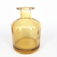 Flacon diffuseur d'aromathérapie en verre de luxe jaune de 200 ml avec bouchon à vis cylindrique