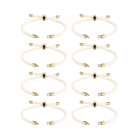 Offre Spéciale : 10 Bracelets Réglables à Maillons en Nylon avec Fermoirs en Laiton Doré pour la Fabrication de Bijoux DIY