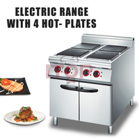 Cuisinière à 4 brûleurs en vente chaude, équipement de cuisine de bonne qualité, cuisinière électrique avec combinaison d'armoires