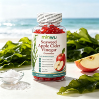 Gummies au vinaigre de cidre de pomme et aux algues marines riches en iode pour adultes : soutien de la thyroïde, perte de poids, métabolisme naturel