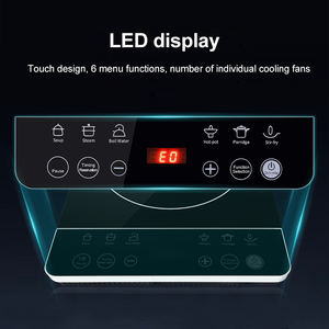 <span class=keywords><strong>Plaque</strong></span> à <span class=keywords><strong>Induction</strong></span> Portable 2200W <span class=keywords><strong>4</strong></span> Lumières LED Bleues Monofoyer Électrique 220V Commande Tactile de Comptoir pour Maison Appartement Hôtel - Product Image 4