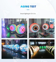 Écran sphérique LED P2.5 à 360 degrés Creative Sign, affichage LED en forme de boule sans soudure pour la publicité dans les centres commerciaux et les places centrales