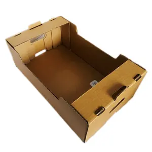Caixa de preservação ventilada de vegetais caixa de papelão de vegetais caixa de papelão ondulado para embalar pepino