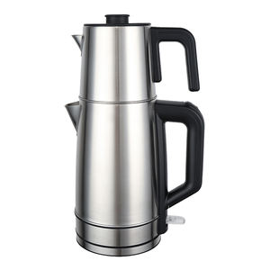 Tetera Turca Inalámbrica de 3L, Hervidor Eléctrico de Acero Inoxidable de 1500W con Función para Mantener Caliente, Hervidor Doble Portátil para el Hogar y Hoteles - Product Image 1