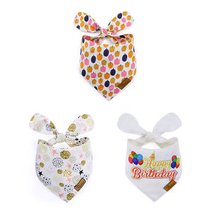 وشاح قابل للتعديل مطبوع حسب الطلب للكلاب، باندانا للحيوانات الأليفة للشتاء والصيف والربيع، مصنوع من القطن والصوف والبوليستر والخيزران، إكسسوار بشعار الحيوان - Product Image 2