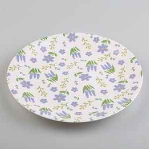 Plato de Melamina de 10 Pulgadas con Diseño de Flores, Plato Resistente para Alimentos - Product Image 4