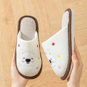 Pantuflas <span class=keywords><strong>de</strong></span> Lino para <span class=keywords><strong>Mujer</strong></span> <span class=keywords><strong>en</strong></span> Primavera y Otoño, Antideslizantes y Ligeras para el Hogar, Pantuflas <span class=keywords><strong>de</strong></span> Lino <span class=keywords><strong>de</strong></span> Verano para Hombre - Product Image 5