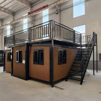 Maisons mobiles pliantes de 40 pieds et 20 pieds, maisons miniatures, maisons préfabriquées en conteneurs, maison préfabriquée à deux chambres, maison en conteneur extensible